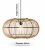 Handcrafted Bamboo Rattan Pendant Lamp (Beige)
