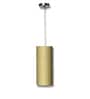 Handcrafted Beige Cotton Cylindrical Hanging Light