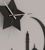 Black MDF Handcrafted Modern Wall Clock
