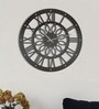 Arc Handcrafted Black Colour MDF Wall Clock