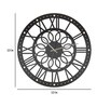 Arc Handcrafted Black Colour MDF Wall Clock