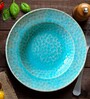 Ceramic Handcrafted Blue pasta plate