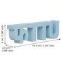 Handcrafted Blue Engineered Wood Showpiece