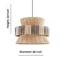 Handcrafted Boho Rattan Pendant Lamp (Beige and Brown)