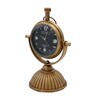 Handcrafted Golden Brass Table Clock