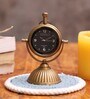 Handcrafted Golden Brass Table Clock