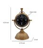 Handcrafted Golden Brass Table Clock