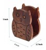 Handcrafted Brown Colour Sheesham Wood Tissue Holder