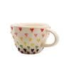 Handcrafted Ceramic Mug with 3D Colorful Heart Design