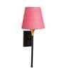 Handcrafted Conical Jute Shade Wall Lamp   Sturdy Metal Body & Ambient Lighting-(Pink Jute)