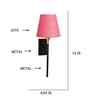 Handcrafted Conical Jute Shade Wall Lamp   Sturdy Metal Body & Ambient Lighting-(Pink Jute)