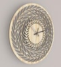Mystic Handcrafted Cream Colour MDF Wall Clock
