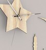 Cream MDF Handcrafted Modern Wall Clock