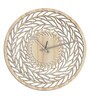 Mystic Handcrafted Cream Colour MDF Wall Clock