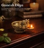Golden Handcrafted Ganesha Brass Oil Lamp