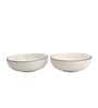 Handcrafted Gaura 600ml White Ceramic (Set of 2) Serving Bowl