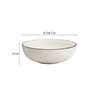 Handcrafted Gaura 600ml White Ceramic (Set of 2) Serving Bowl