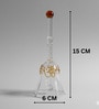 Transparent Handcrafted Glass Pooja Bell with Om Design