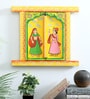 Yellow Window Handcrafted Jharokha With Door With Door Wall D cor