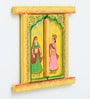Yellow Window Handcrafted Jharokha With Door With Door Wall D cor