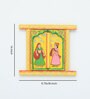 Yellow Window Handcrafted Jharokha With Door With Door Wall D cor