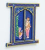 Blue Window Handcrafted Jharokha With Door With Door Wall D cor