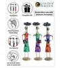Handcrafted Lady With Umbrella Multicolour Colour Wrought Iron (Set Of 3) Figurine