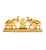 HandCrafted Lord Ganesha Metal Roli Chawal Box (Gold)