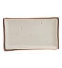 Handcrafted Matte Rectangle White 8 Inch Ceramic (Set of 2) Appetizer Platter