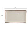 Handcrafted Matte Rectangle White 8 Inch Ceramic (Set of 2) Appetizer Platter