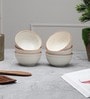 Handcrafted Matte 260ml White Ceramic (Set of 6) Dinner Bowl