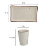 Handcrafted Matte 310ml Off- White Ceramic (Set of 3) Everyday Glass