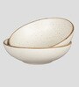 Matte White Ceramic (Set of 2) Serving Bowl