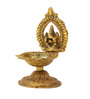 Golden Handcrafted Metal Ganesha Diya