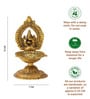 Golden Handcrafted Metal Ganesha Diya