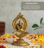 Golden Handcrafted Metal Ganesha Diya