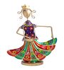 Handcrafted Musician Lady Multicolour Colour Wrought Iron Figurine