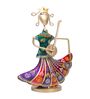 Handcrafted Musician Lady Multicolour Colour Wrought Iron Figurine