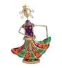 Handcrafted Musician Lady Multicolour Colour Wrought Iron Figurine