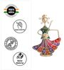 Handcrafted Musician Lady Multicolour Colour Wrought Iron Figurine