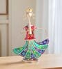 Handcrafted Musician Lady Multicolour Colour Wrought Iron Figurine