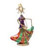 Handcrafted Musician Lady Multicolour Colour Wrought Iron Figurine