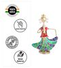 Handcrafted Musician Lady Multicolour Colour Wrought Iron Figurine