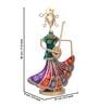 Handcrafted Musician Lady Multicolour Colour Wrought Iron Figurine