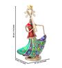 Handcrafted Musician Lady Multicolour Colour Wrought Iron Figurine