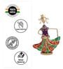 Handcrafted Musician Lady Multicolour Colour Wrought Iron Figurine