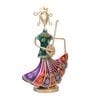 Handcrafted Musician Lady Multicolour Colour Wrought Iron Figurine