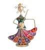Handcrafted Musician Lady Multicolour Colour Wrought Iron Figurine