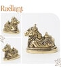Golden Handcrafted Nandi Brass Statue