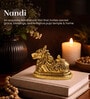 Golden Handcrafted Nandi Brass Statue